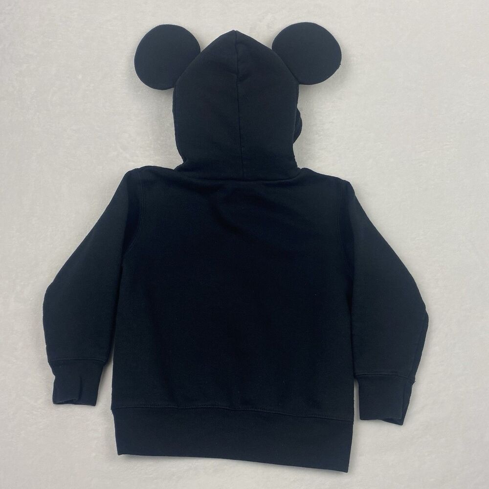 Disney Mickey Mouse Sweater Kids Extra Small Black Red Hoodie Sweatshirt Casual - Picture 2 of 7